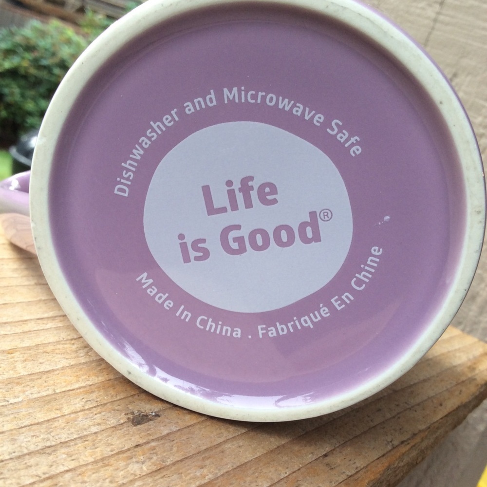 Life is Good lavender heart mug. “Do what you love - Picture 4 of 4